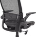 Ergonomic High-Back Desk Chair, Comfortable Flip-Up Armrests, Contoured Mesh Seat, Swivel, Black, 25.5"D X 26.25"W X 49.25"H