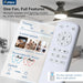 42 Inch Smart Ceiling Fans with Lights, Small Low Profile Ceiling Fan, Remote/Alexa Voice Control, Flush Mount, Reversible DC Motor, 5 Blades, 6 Speeds, 3CCT, Dimmable, Noiseless, Bedroom, Black