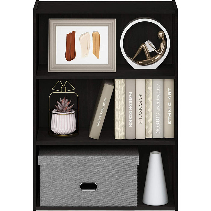 Pasir 3-Tier Open Shelf Bookcase, Espresso