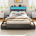 Queen Bed Frame with Storage Headboard, 6 Drawers, LED & Charging