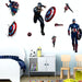 Spiderman Super Captain America Hulk Heroes Wall Stickers for Kids Room Home Bedroom PVC Decor Cartoon Movie Mural Art Decals