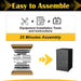 2 Drawer File Cabinets,Metal Office File Cabinet with Lock,Black