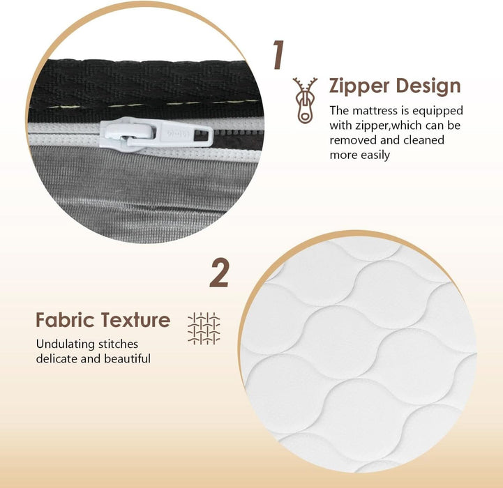 6 Inch Hybrid Mattress with Innerspring and Foam/Fiberglass Free/Medium Firm Spring Mattress/Twin Size Mattress in a Box/Certipur-Us Certified/Cool Sleep Pressure Relief