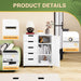 White Storage Cabinet With Adjustable Shelves Office
