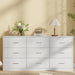 Dresser for Bedroom with 9 Drawers, 14.2"D X 59.1"W X 29.5"H, White