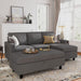 Reversible Sectional Sofa with Ottoman Chaise