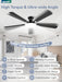 60 Inch Ceiling Fan with Lights and Remote, 30W 12" LED Panel Flush Mount Ceiling Fan, 6-Speed Quiet DC Motor Modern Low Profile Ceiling Fan with Reversible Blades for Living Room, Bedroom, Patio