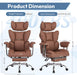 Comfortable Executive Office Chair Ergonomic Desk Chair with Footrest Brown