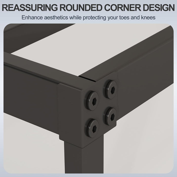 6 Inch Bed Frame Queen Size Low Profile, Metal Platform Low Bed Frame, Heavy Duty Support Low Profile Bed Frame, No Box Spring Needed, Noise Free, Easy Assembly, Prevent Mattress from Sliding