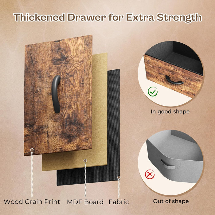 Rustic Brown SixtyThreeInch Multifunctional LED TV Stand