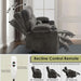Power Reclining Loveseat with Console, Power Loveseat Recliner Sofa with Heat and Massage, Extended Footrest, Wall Hugger Recliners with Cup Holders, Lumbar Support for Living Room