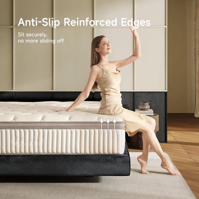 Queen Mattress, 12 Inch Hybrid Queen Mattress in a Box, Memory Foam & Individual Pocket Springs, Medium Firm, Motion Isolation, Ideal for All Sleep Positions, Certipur-Us Certified