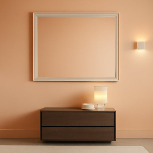40" X 30" Brushed Nickel Bathroom Vanity Mirror, HD Tempered Glass