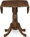 DLT-AWA-TP Dublin Dining Room Table - a round Solid Wood Table Top with Dropleaf & Pedestal Base, 42X42 Inch, Walnut