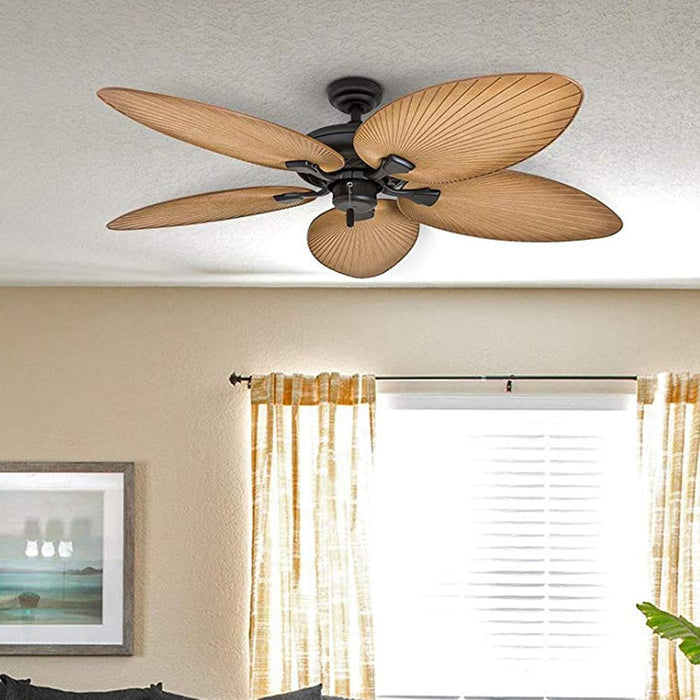 52Inch Palm Island IndoorOutdoor Ceiling Fan Bronze