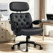 Mid Century Modern Home Office Desk Chair Comfy, Office Chair Big and Tall