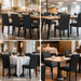 Dining Chairs Set of 4, Faux Leather Dining Room Chairs, Upholstered Parsons Chairs for Kitchen with Sturdy Wood Legs, Black (Only Chair)