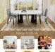 5-Piece Dining Table Set, 63" Faux Marble Table and 4 Chairs