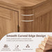 Sideboard Buffet Cabinet with Storage, 46" Arc-Shaped Credenza