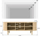 TV Stand, Media Console Table with Sliding Door and Storage Compartment, Modern Entertainment Center with Storage for Living Room, Bedroom, Home Office (Natural)