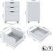 White Mobile File Cabinet, 3 Drawers