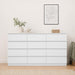 White 12 Drawer Dresser for Bedroom,Modern Long Deep Drawer Dresser,Wood Storage Chest of Drawer, Storage Organizer Drawers for Living Room