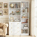 80" Bookshelf with 3 Drawers, 6-Tier Bookcase Open Storage Shelf