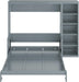 Gray Queen MurphyDesk With Industrial Storage Shelving