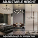 Black Gold Sputnik Chandelier Adjustable Height Crystals