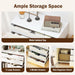 Rolling File Cabinet Five Drawers White OrganizerPro