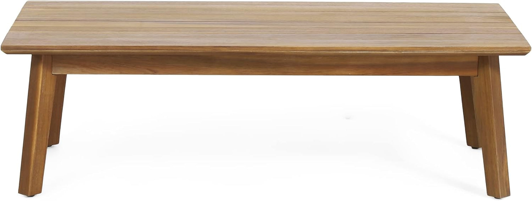 Burchett Outdoor 4Pc Chat Set - Acacia Wood and Wicker - Teak/Mixed Brown/Beige