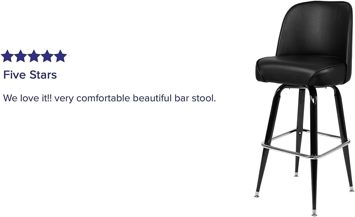 James 2 Pack Metal Barstool with Swivel Bucket Seat