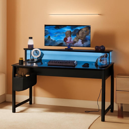 40InchWide Gaming Desk With RGBLED LightingEffects