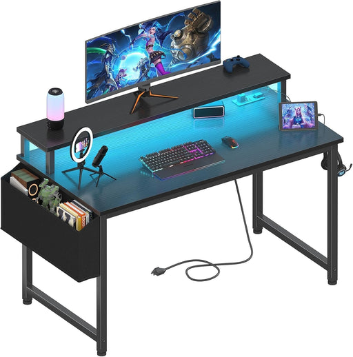 40InchWide Gaming Desk With RGBLED LightingEffects