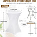 White Spandex Square Cocktail Table Covers 32x43Inches