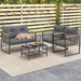 8 Pieces Patio Furniture Set, Outdoor PE Rattan Conversation Sofa Set with Thick Cushions and 2-Tier Tempered Glass Coffee Table for Garden, Porch, Balcony and Backyard