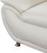 3 Piece Living Room Furniture Set, Leather Sofa Set for Living Room, Modern Couch Set with 3-Seater Sofa, Loveseat and Armchair (Cream White)