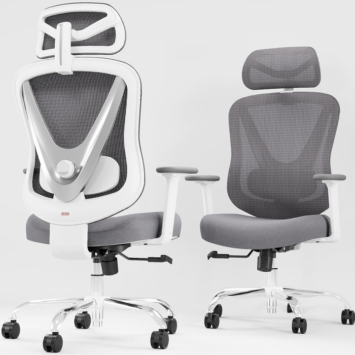 Ergonomic Mesh Office Chair, V Back Desk Chair with 2D Headrest