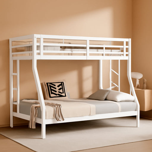 White FullSize DurablePremiumQuality Bunk Bed Frame