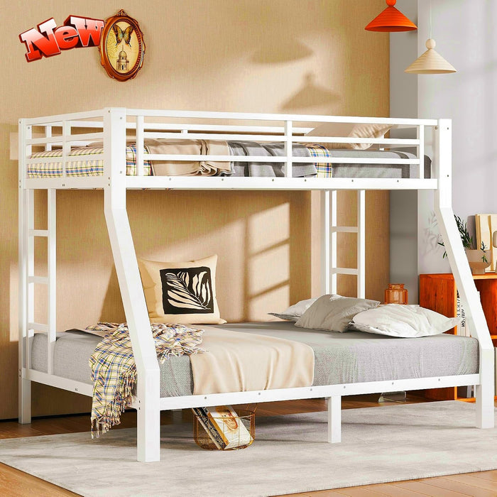 White FullSize DurablePremiumQuality Bunk Bed Frame