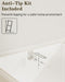 White Industrial Strength Bookshelf With Open Shelves