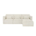 Drew Modular Sectional Sofa with Ottoman by Drew Barrymore, Vanilla Cord