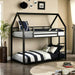 Full Over Full Metal Bed CharcoalPowderCoatedFinish Roof