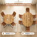 43"-59" Extendable Dining Table for 4-6, Heavy Duty X-Leg Table