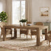 78 Inch RusticWoodFinish Dining Table With Pedestal