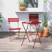 3-Piece Bistro Set Folding Outdoor Furniture Sets with Premium Frame Portable Design for Bistro & Balcony (Red with Cushion)