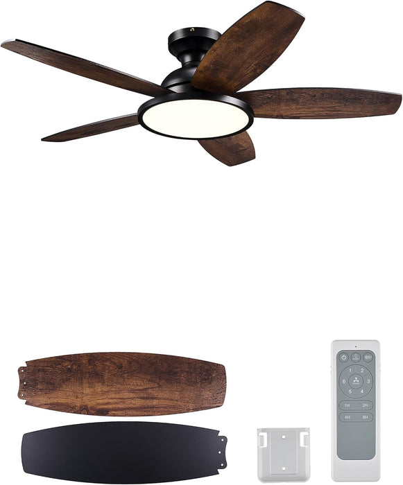 Contemporary 42 Inch Anthracite Indoor Ceiling Fan