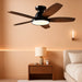 Contemporary 42 Inch Anthracite Indoor Ceiling Fan