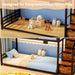TwinOverTwin Black Metal Bunk Bed With StorageDrawers