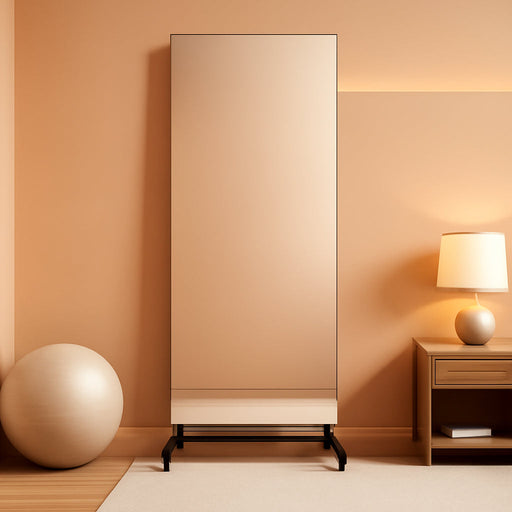 Full Length Stand Mirror on Wheels, Rect, 71X40 In